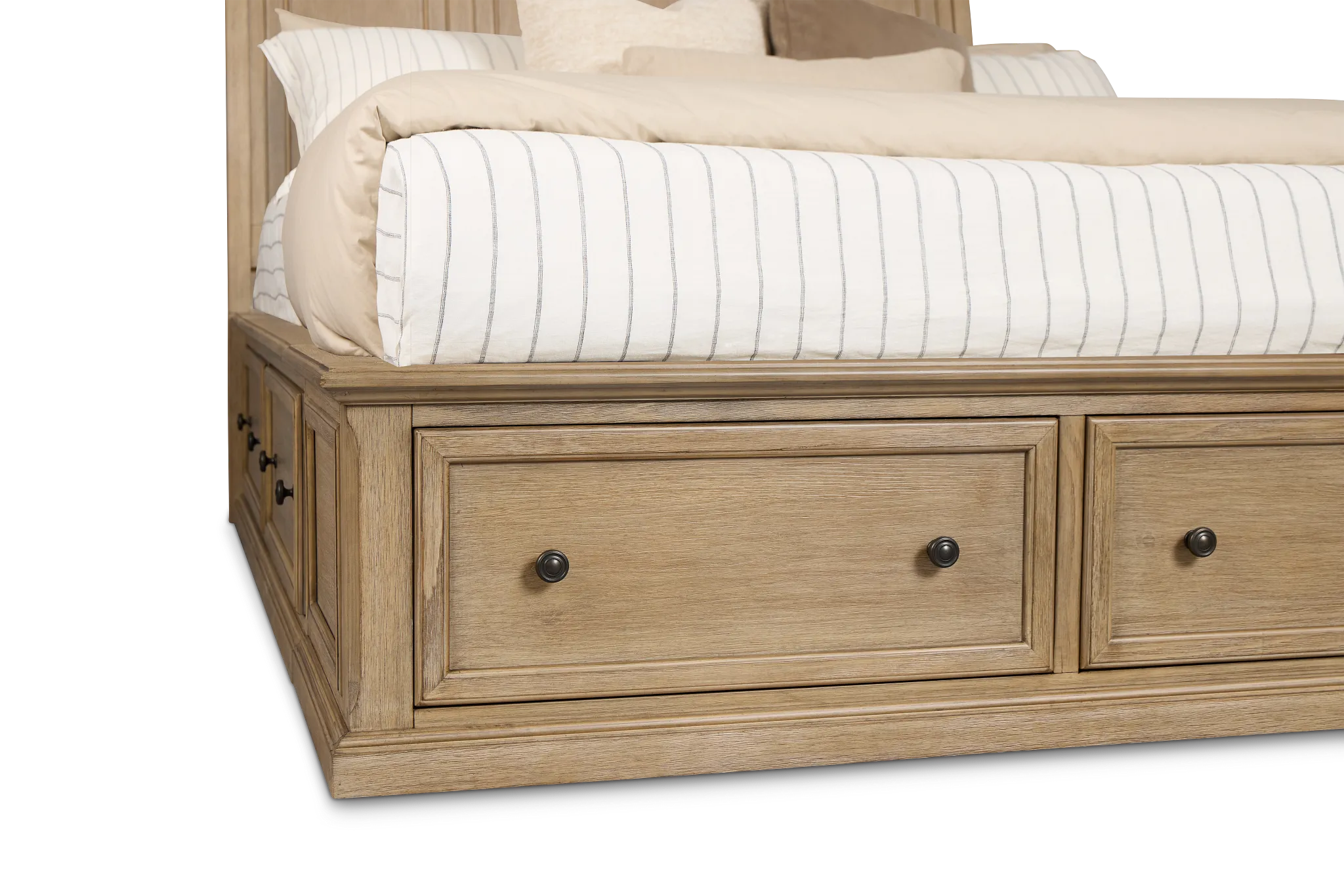 Galveston Light Tone Sleigh Storage Bed