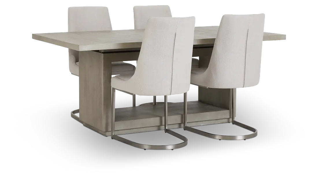 Madden Light Tone Rect Table & 4 Chairs Madden Light Tone Rect Table & 4 Chairs
