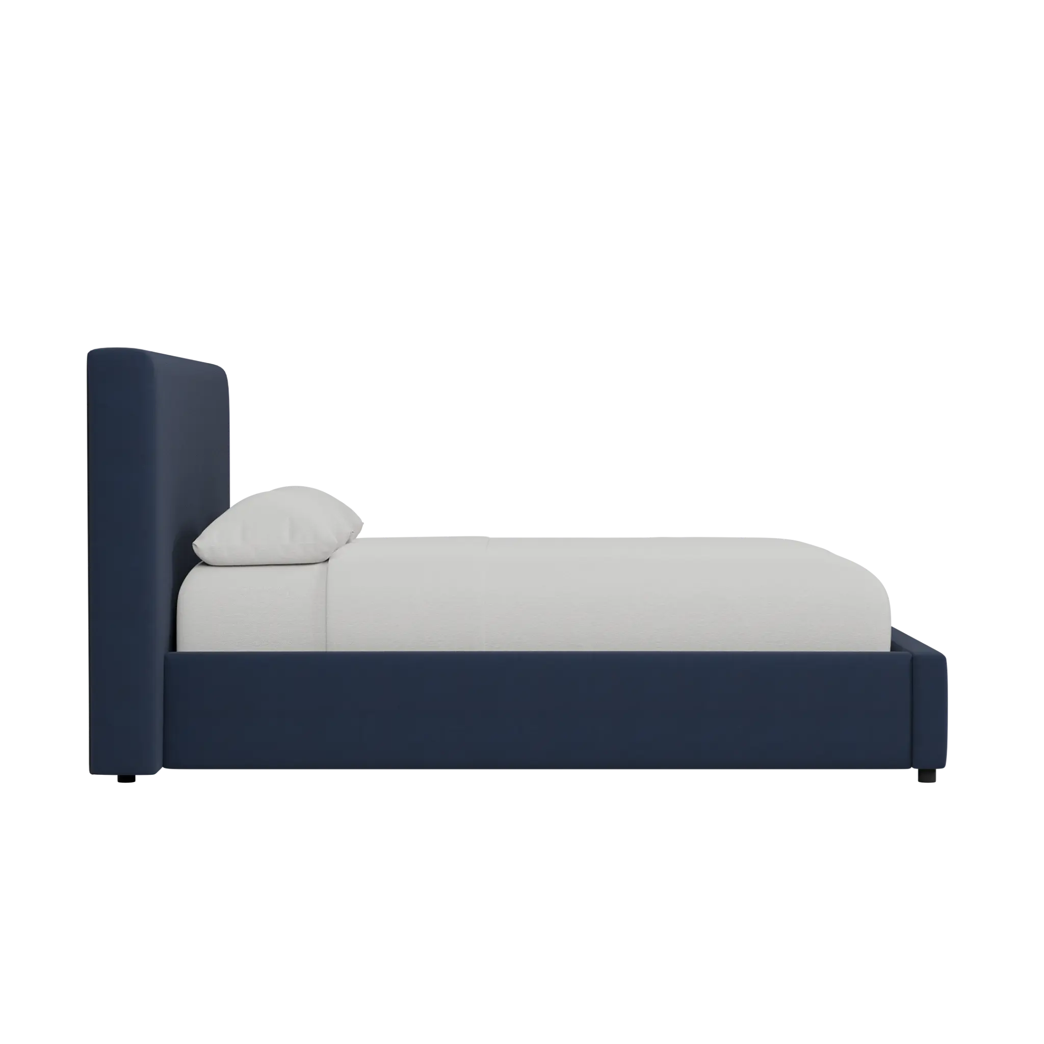 Grayton Joya Dark Blue 44" Upholstered Platform Bed Grayton Joya Dark Blue 44" Upholstered Platform Bed
