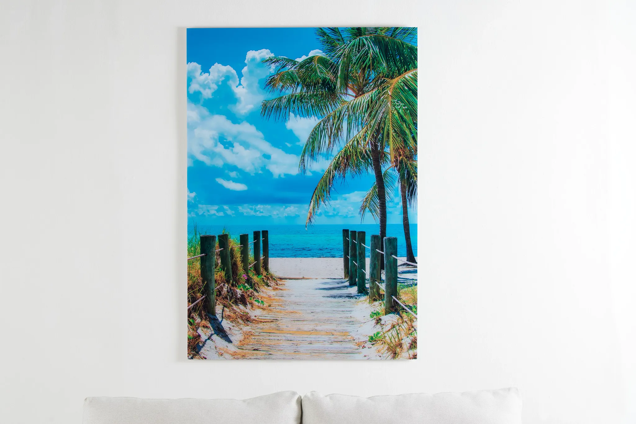 Beach Walk Blue Acrylic Wall Art