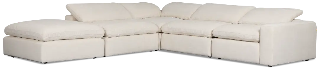 Drift Light Beige Fabric Medium Left Bumper Power Sectional Drift Light Beige Fabric Medium Left Bumper Power Sectional