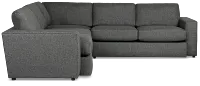 Brantley Dark Gray Fabric Small Two-arm Sectional
