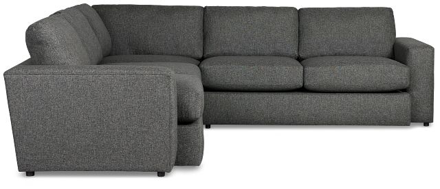 Brantley Dark Gray Fabric Small Two-arm Sectional