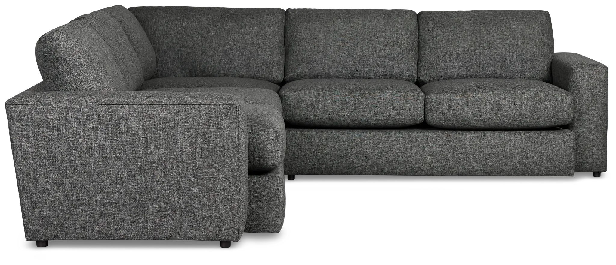 Brantley Dark Gray Fabric Small Two-arm Sectional Brantley Dark Gray Fabric Small Two-arm Sectional