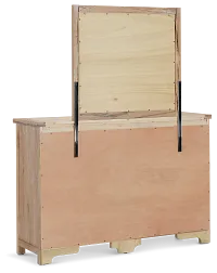 Salt Lake Light Tone Dresser & Mirror