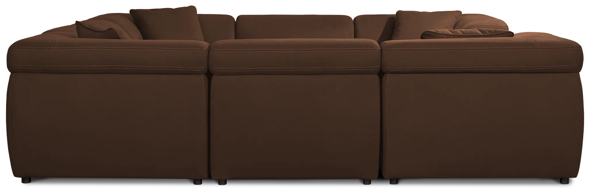 Aria Dark Brown Micro 10-piece Modular Sectional