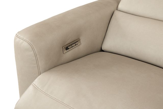 Melody Light Gray Micro Large Dual Power Reclining Two-arm Sectional