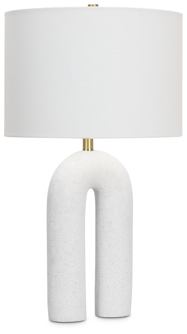 Adler White Terrazzo Table Lamp