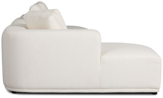Catalina White Fabric Small Left Chaise Sectional