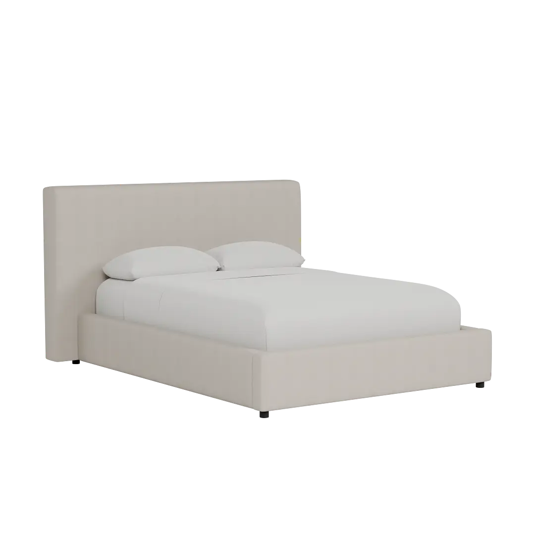 Grayton Revenue Beige 48" Upholstered Platform Bed Grayton Revenue Beige 48" Upholstered Platform Bed