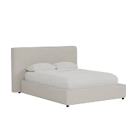Grayton Revenue Beige 48" Upholstered Platform Bed