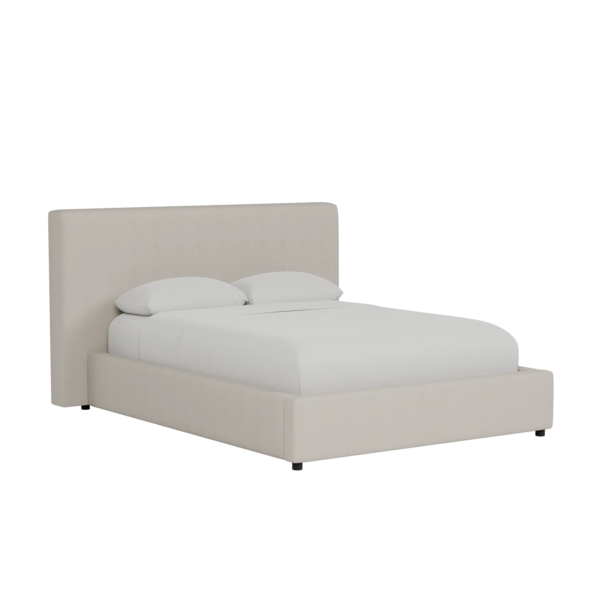 Grayton Revenue Beige 48" Upholstered Platform Bed