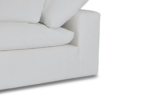 Nixon White Fabric 3-piece Modular Sofa