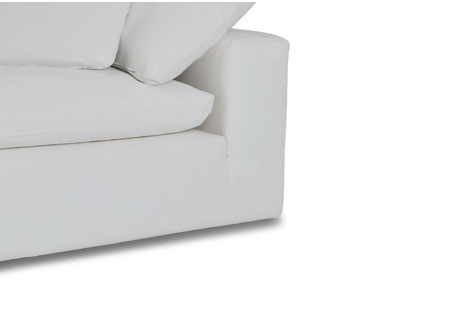 Nixon White Fabric 3 Piece Modular Sofa