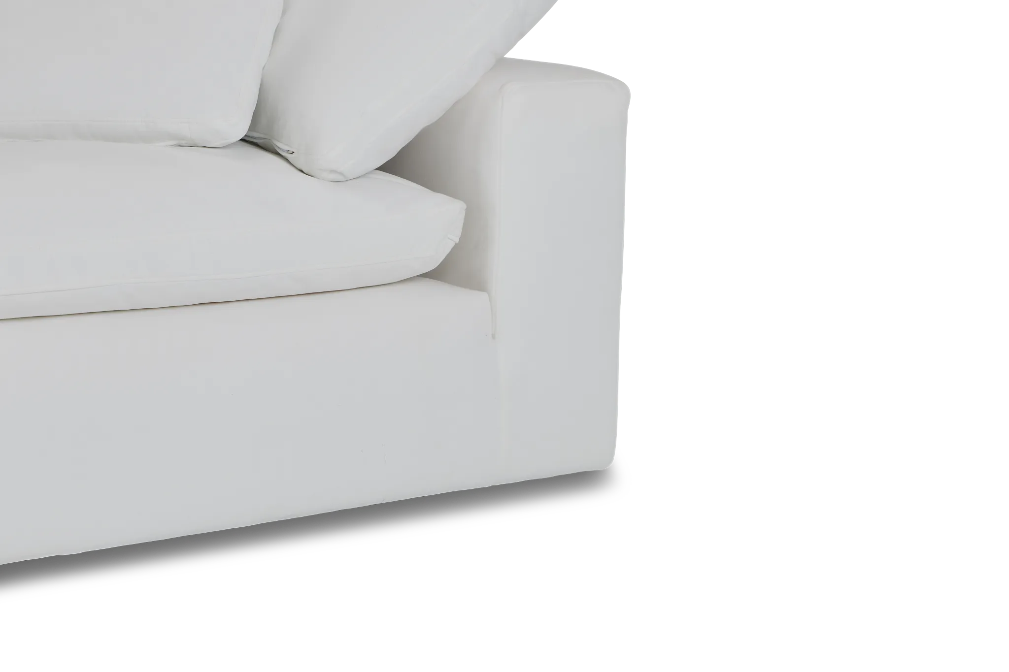 Nixon White Fabric 3-piece Modular Sofa