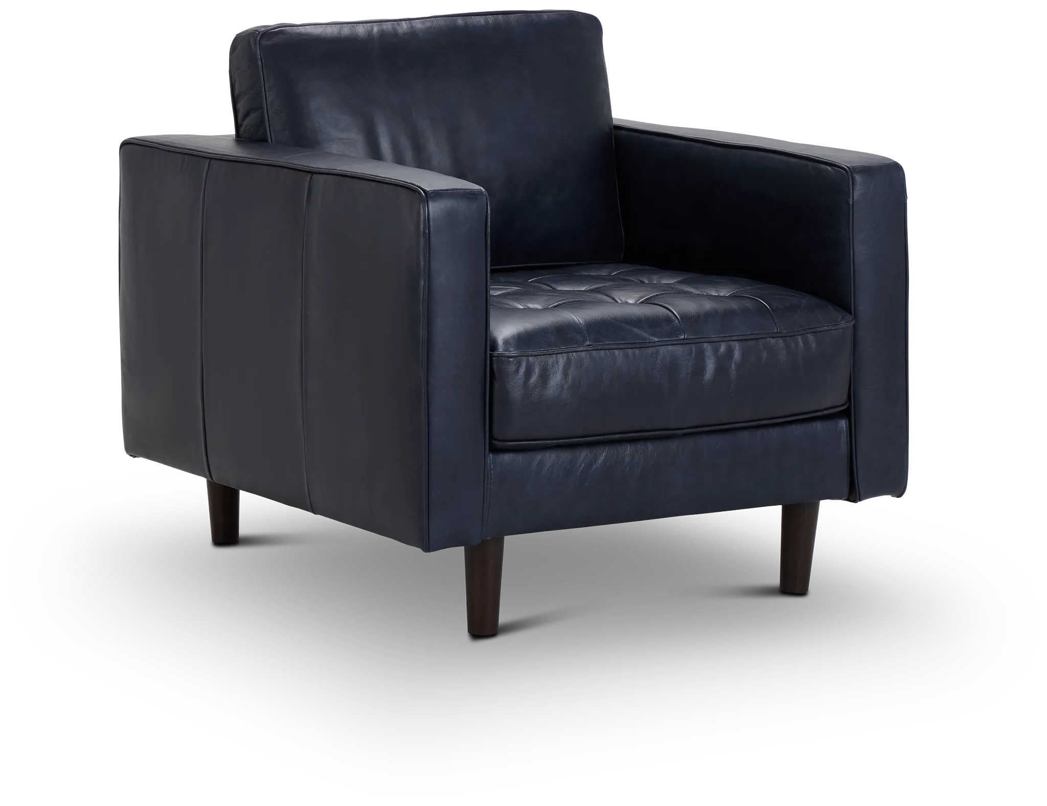 Ezra Blue Leather Chair