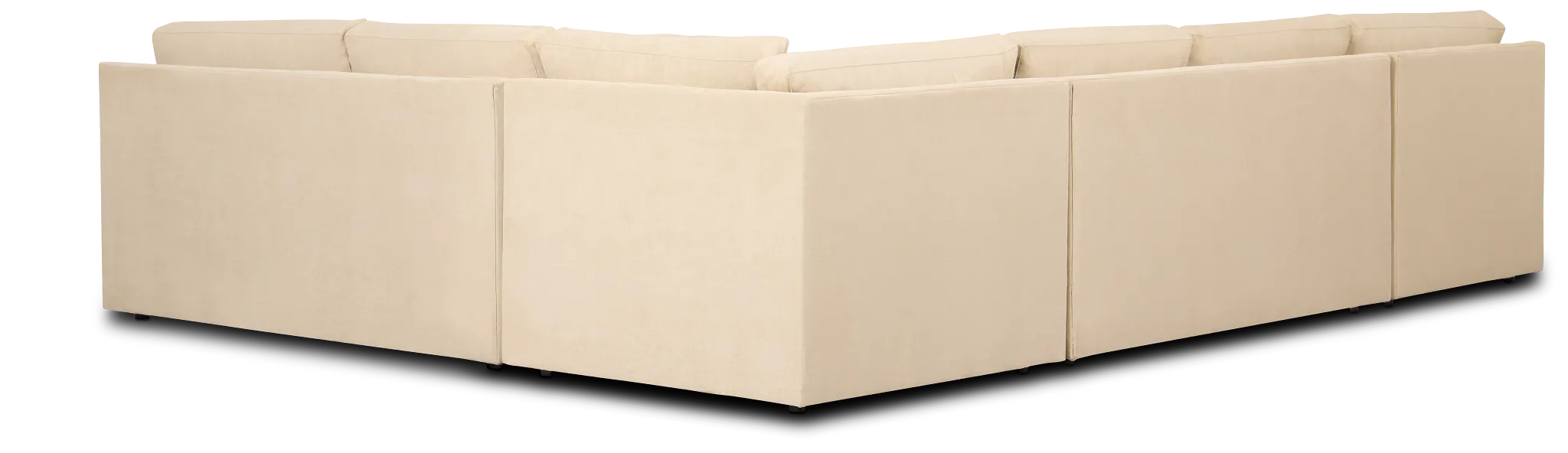 Hudson Beige Fabric Medium Left Chaise Sectional