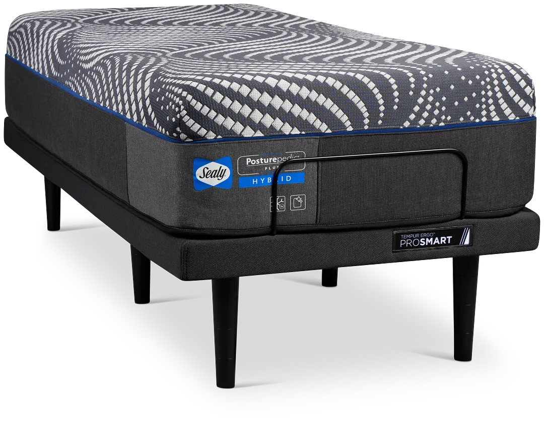 Sealy Posturepedic Plus High Point 14" Firm Ergo Prosmart Adjustable Mattress Set