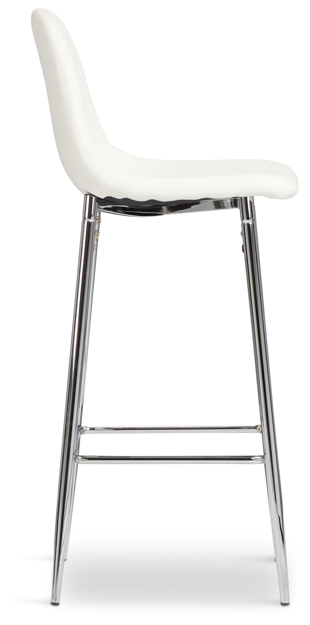 Havana Whitemicro Upholstered 30" Barstool W/ Chrome Legs