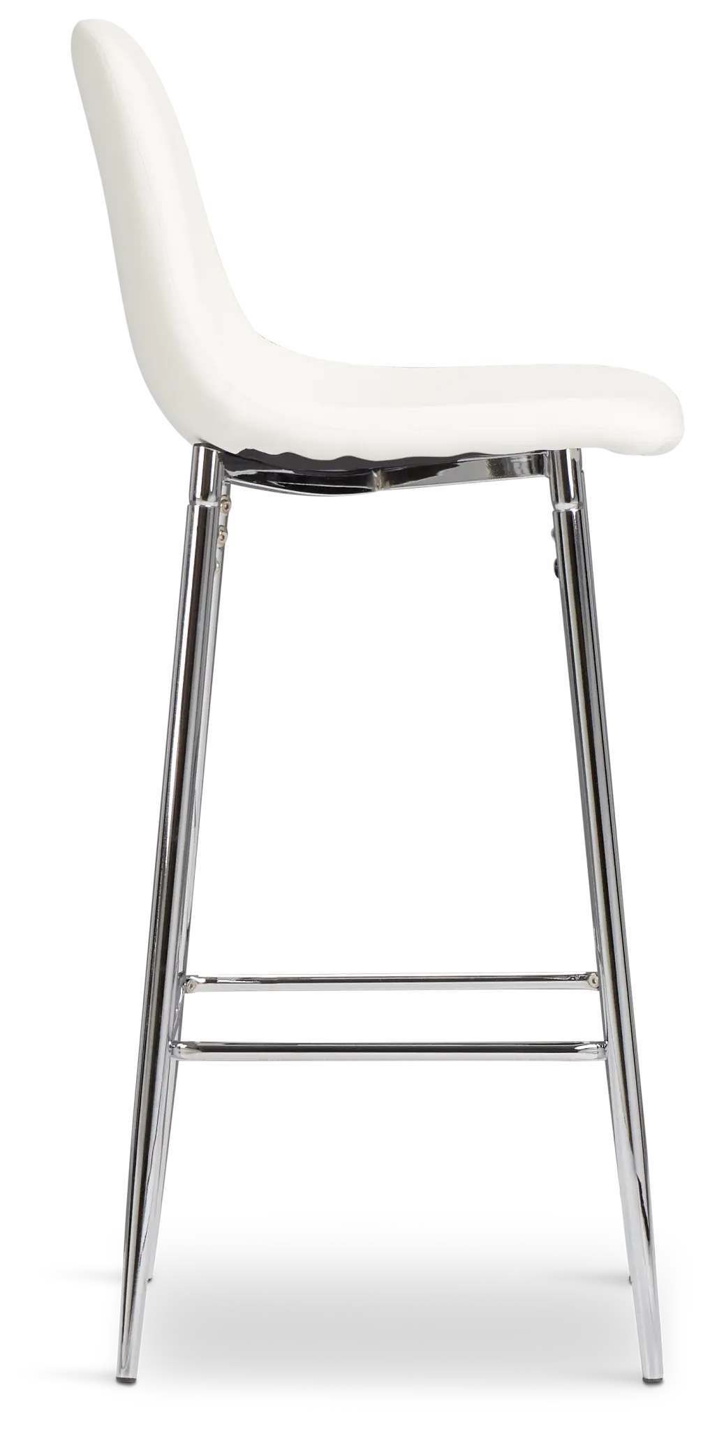 Havana Whitemicro Upholstered 30" Barstool W/ Chrome Legs Havana Whitemicro Upholstered 30" Barstool W/ Chrome Legs