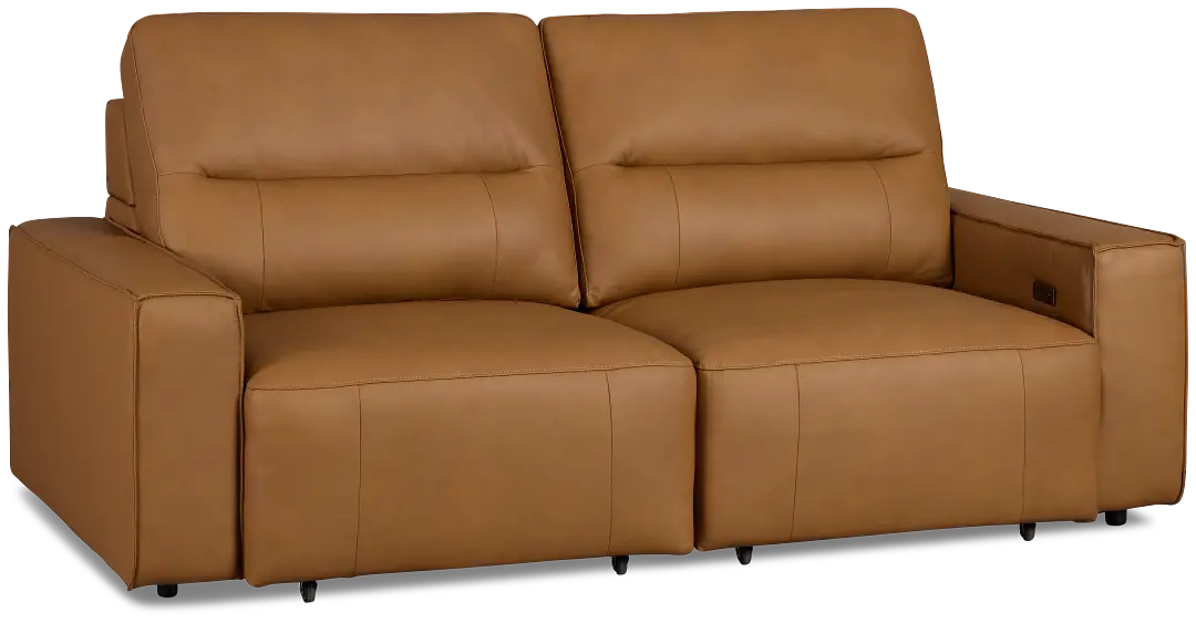 Rudy Brown Lthr/vinyl Power Extension Chaise Sofa Rudy Brown Lthr/vinyl Power Extension Chaise Sofa