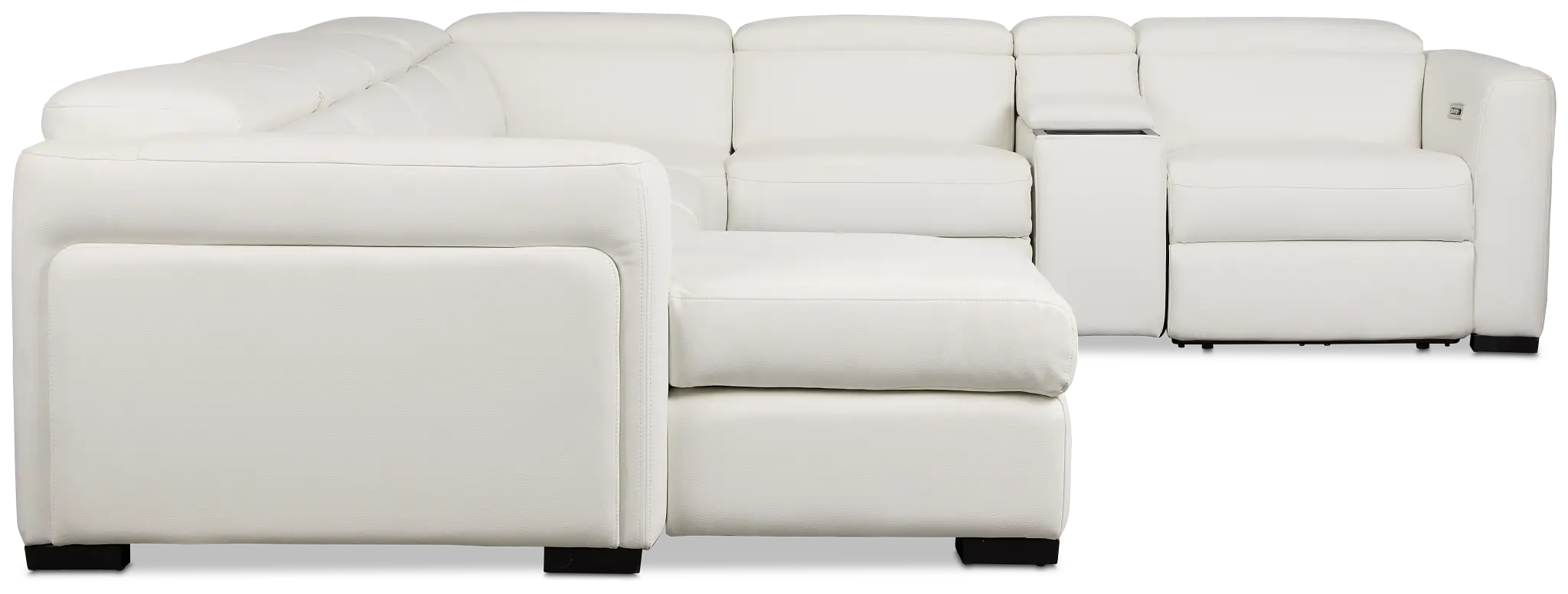 Melody White Storage Medium Left Dual Power Chaise Sleeper Sectional Melody White Storage Medium Left Dual Power Chaise Sleeper Sectional