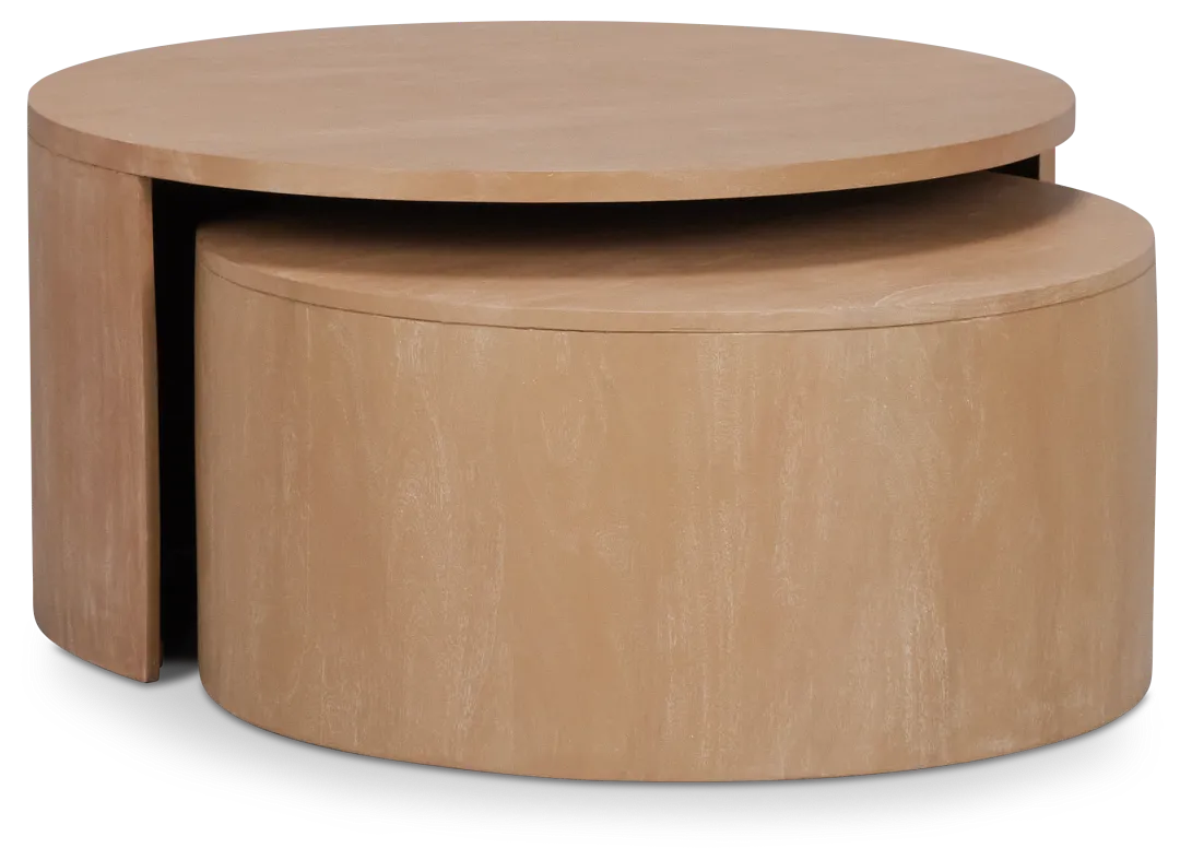 Matteo Light Tone Wood Nesting Coffee Table