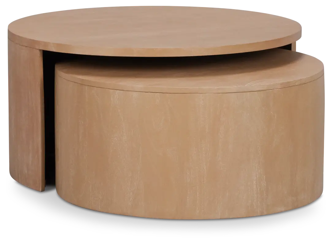 Matteo Light Tone Wood Nesting Coffee Table Matteo Light Tone Wood Nesting Coffee Table