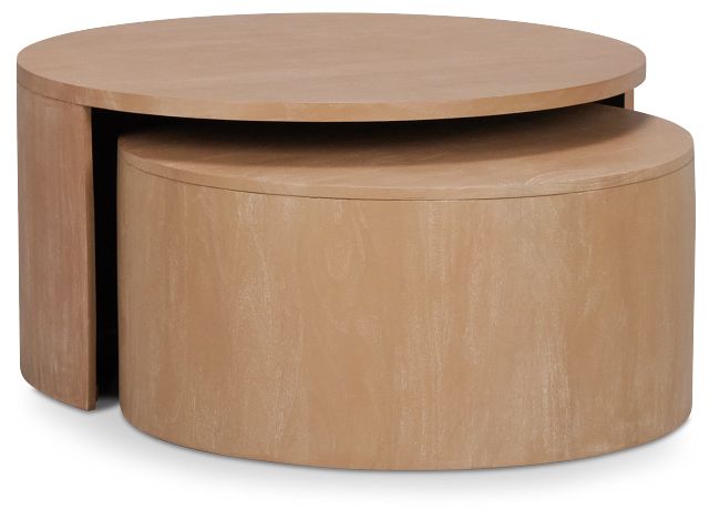 Matteo Light Tone Wood Nesting Coffee Table