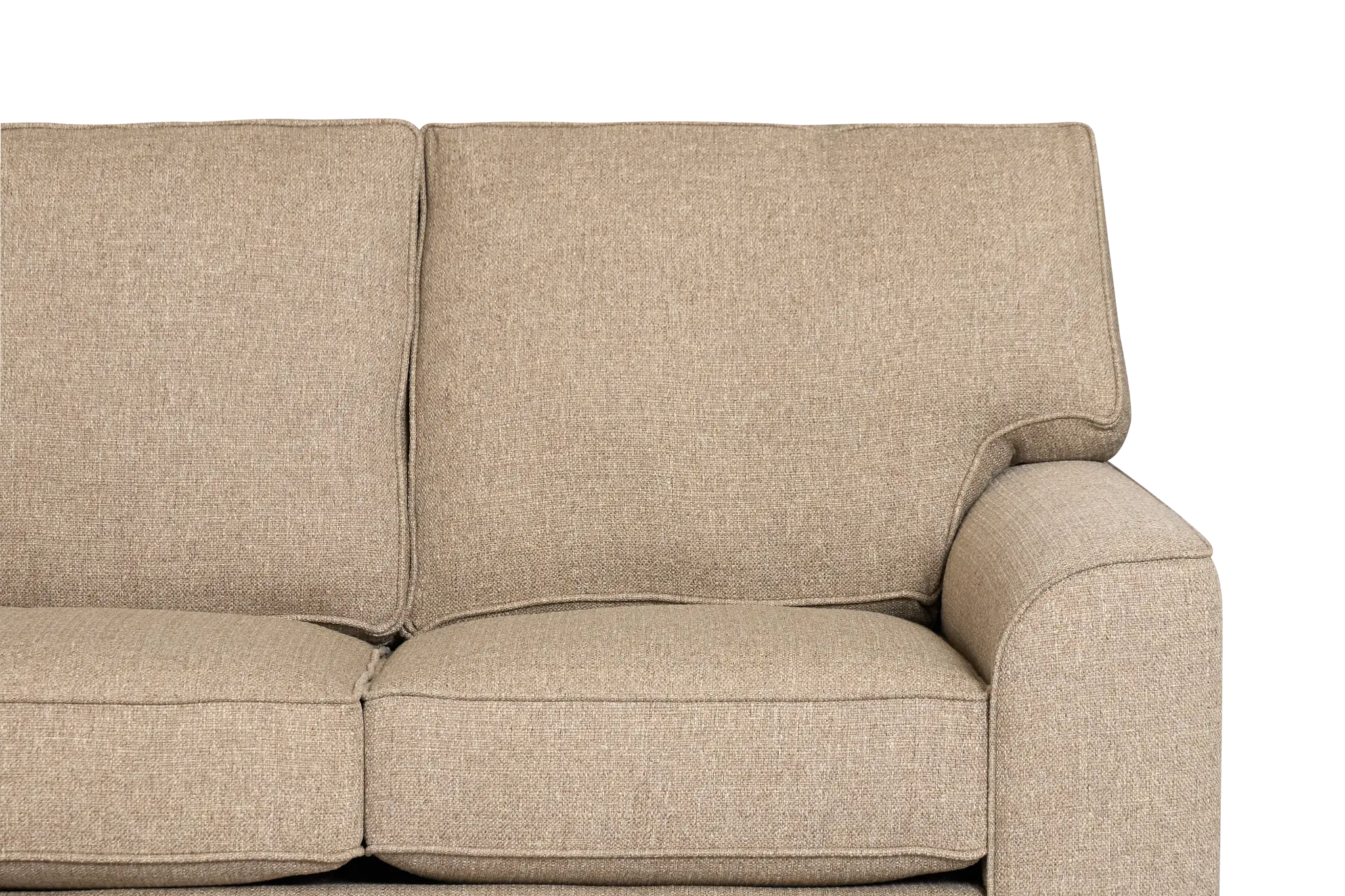Sinclair Brown Fabric Small Two-arm Sectional Sinclair Brown Fabric Small Two-arm Sectional