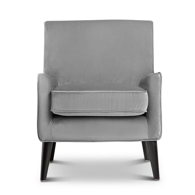 Angie Dark Gray Velvet Accent Chair (2)