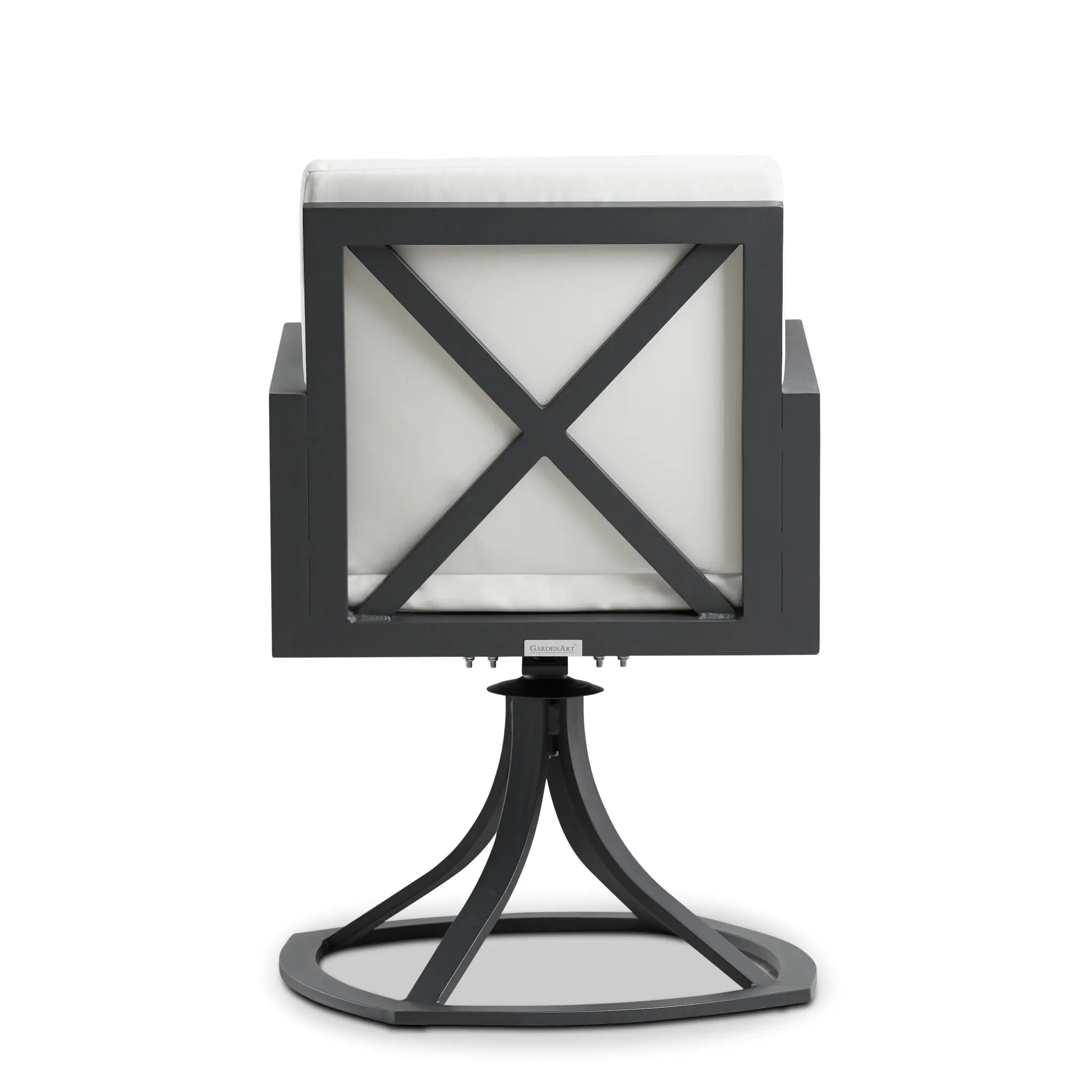 Linear Dark Gray White Swivel Arm Chair Linear Dark Gray White Swivel Arm Chair