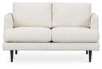Easton Light Beige Fabric Loveseat