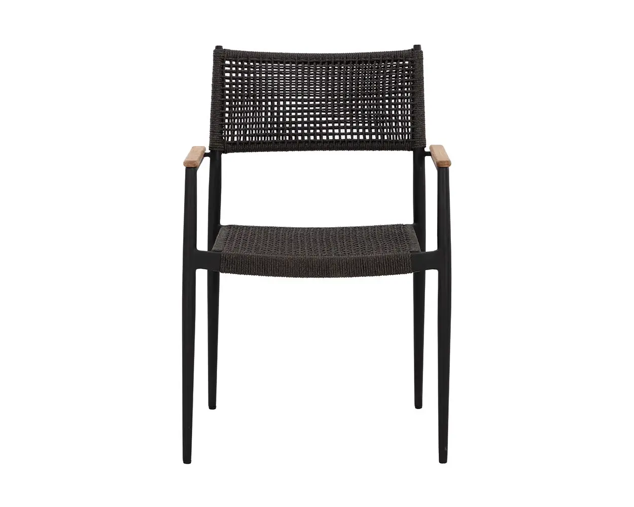 Elsie Dark Gray Woven Arm Chair Elsie Dark Gray Woven Arm Chair