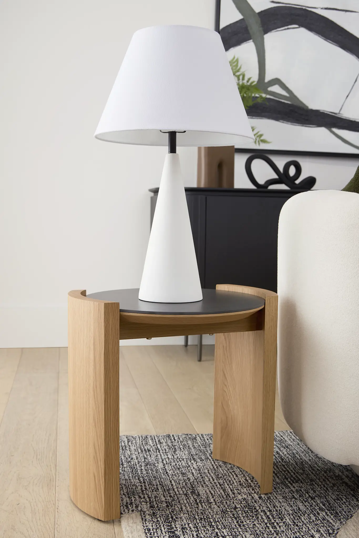 Nomad Light Tone Ceramic Round End Table Nomad Light Tone Ceramic Round End Table