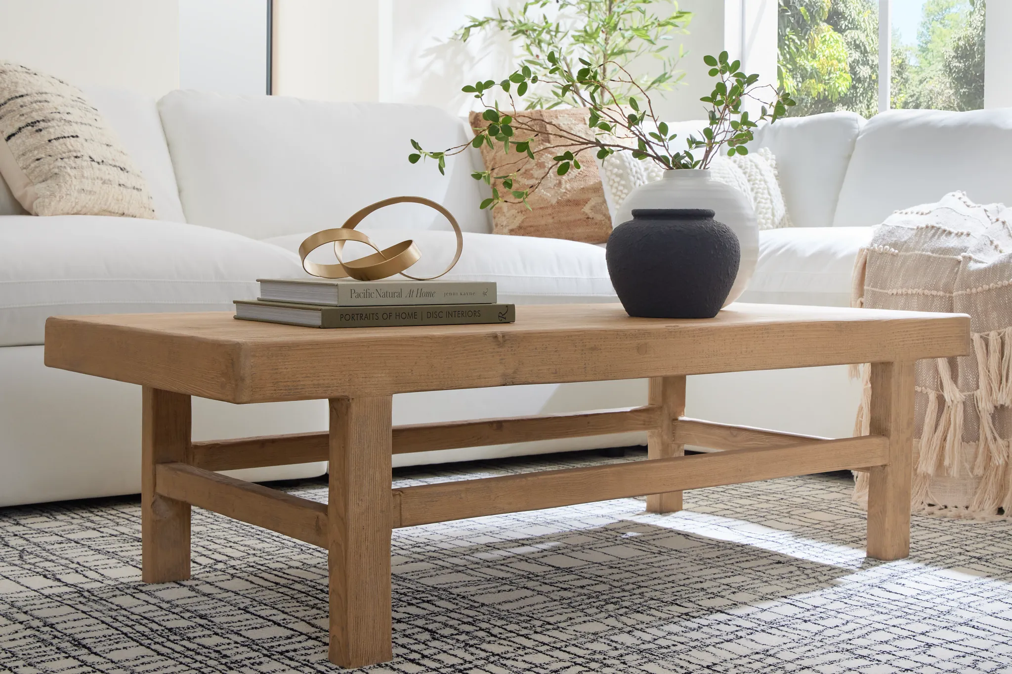 Chiara Light Tone Rectangular Coffee Table