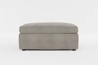 Destin Victory Gray Fabric Cocktail Ottoman