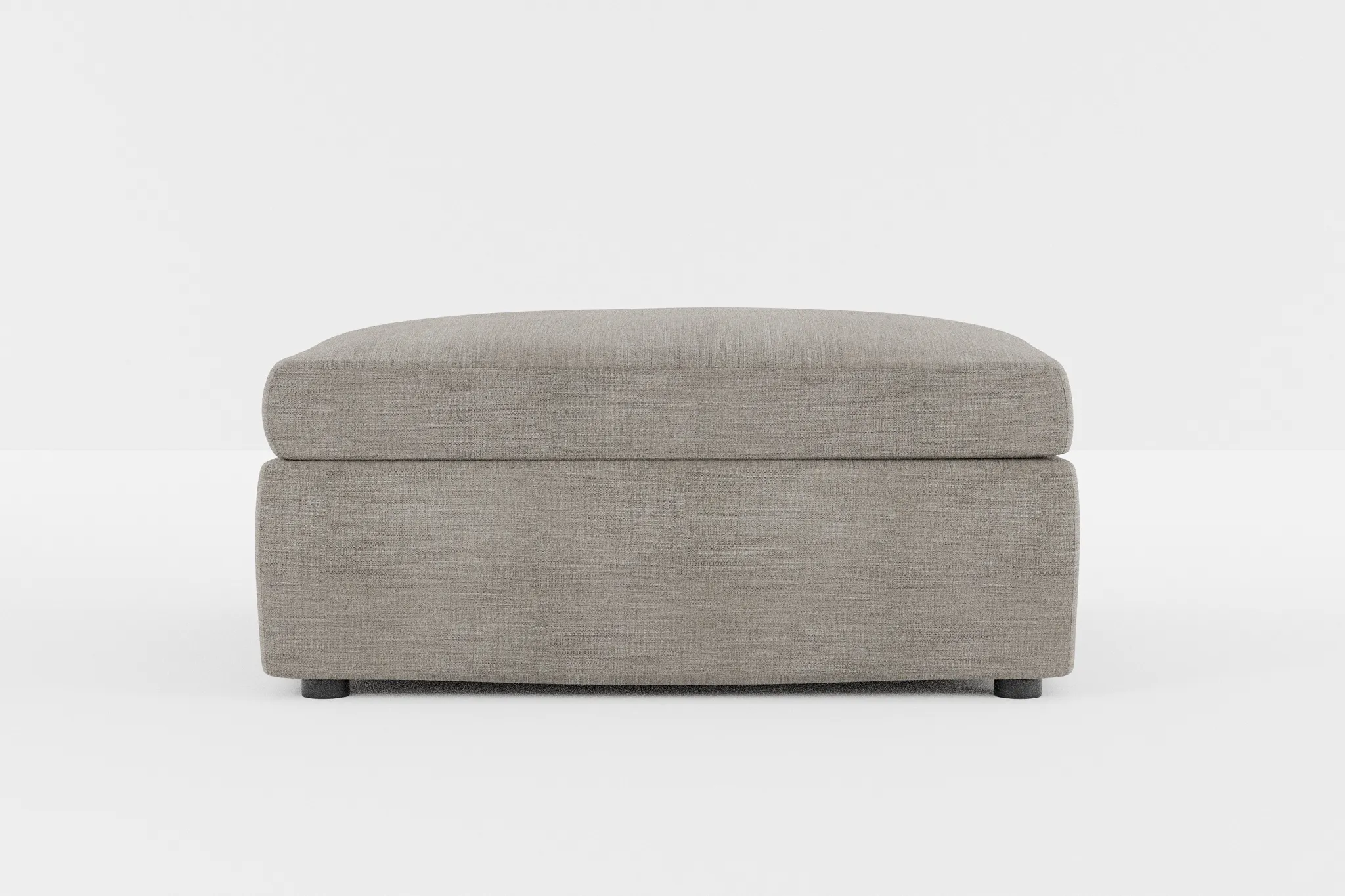 Destin Victory Gray Fabric Cocktail Ottoman