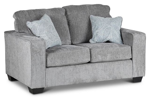 Altari Light Gray Micro Loveseat