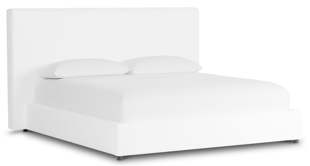 Grayton Peyton White 54" Upholstered Platform Bed