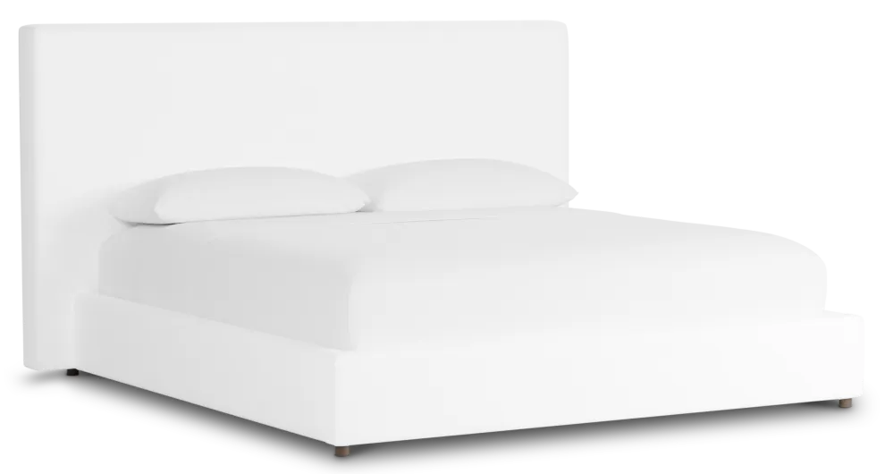 Grayton Peyton White 54" Upholstered Platform Bed
