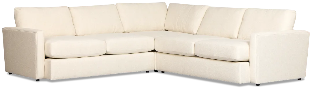 Maxwell Light Beige Fabric Small Two-arm Sectional
