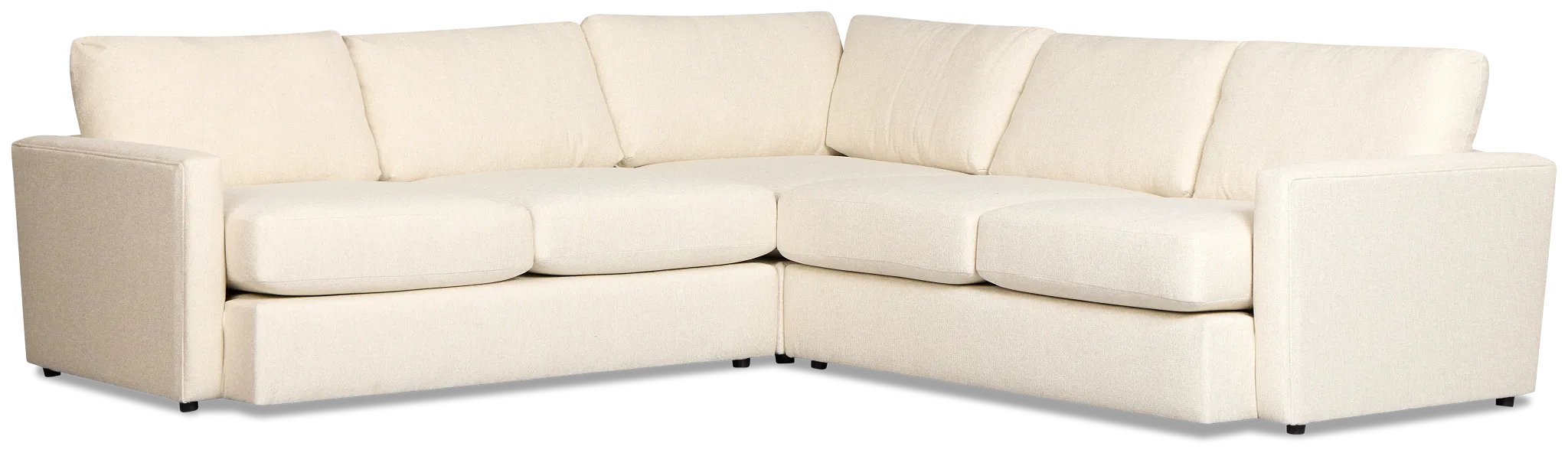 Maxwell Light Beige Fabric Small Two-arm Sectional