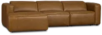 Jace Medium Brown Lthr/vinyl Left Chaise Power Reclining Sectional