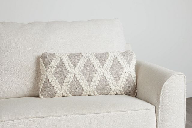 Neela Gray Lumbar Accent Pillow