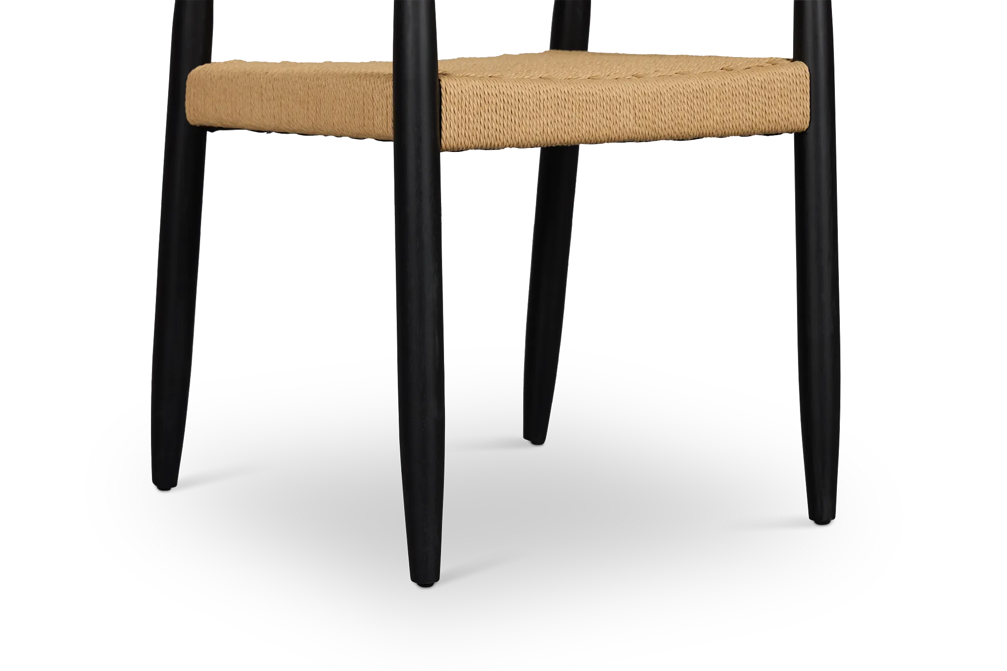 Santorini Black Curved Woven Side Chair