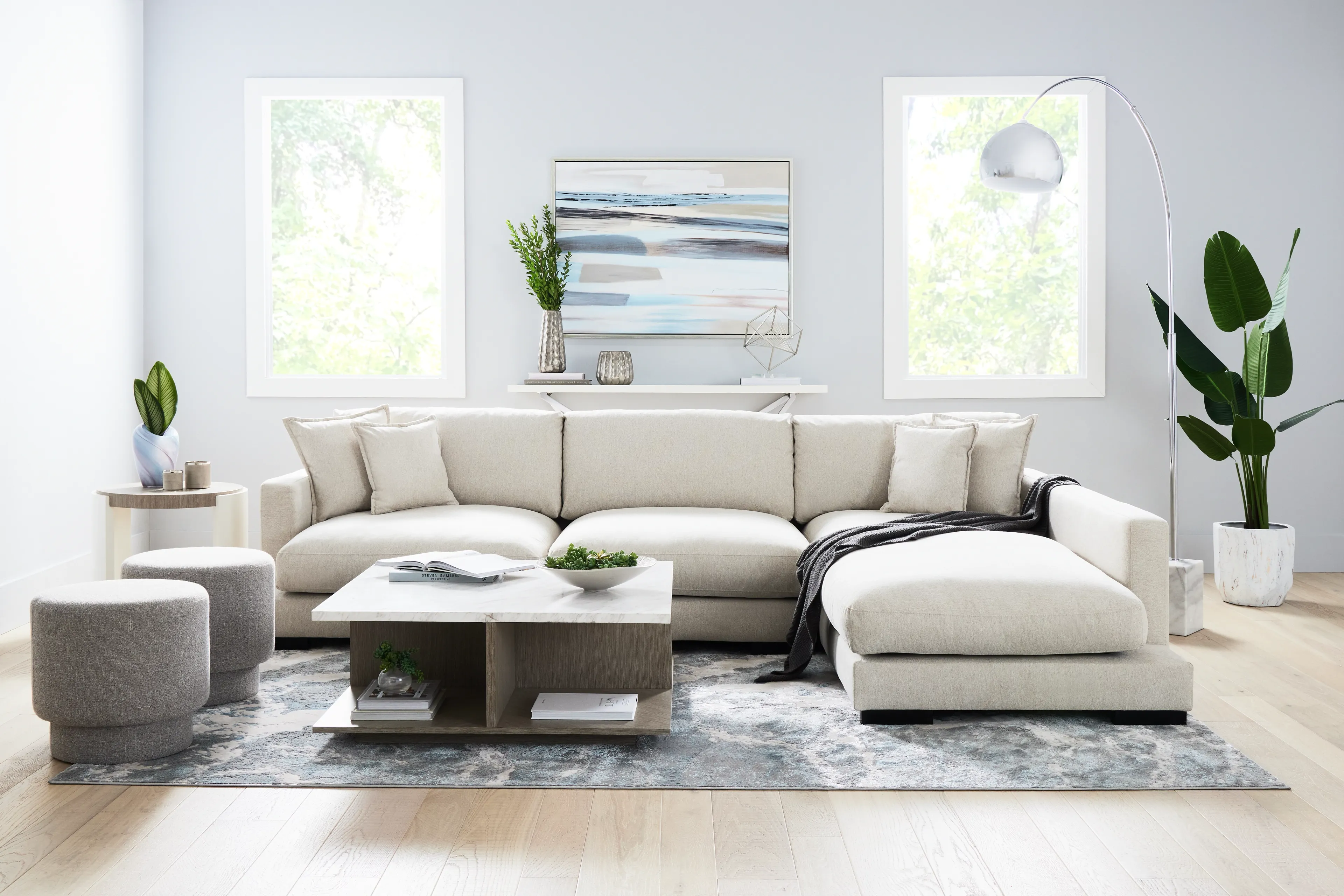 Azure Gray 8x11 Area Rug