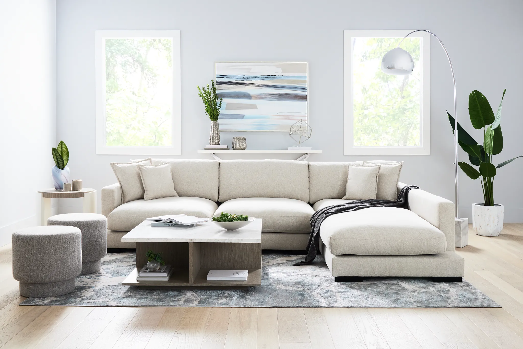 Kadee Silver Arc Floor Lamp