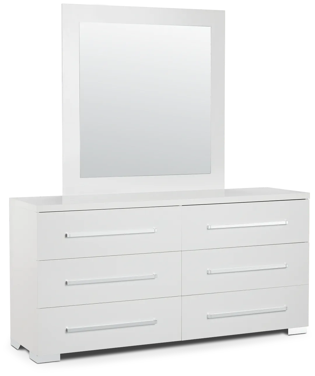 Verona White Dresser & Mirror
