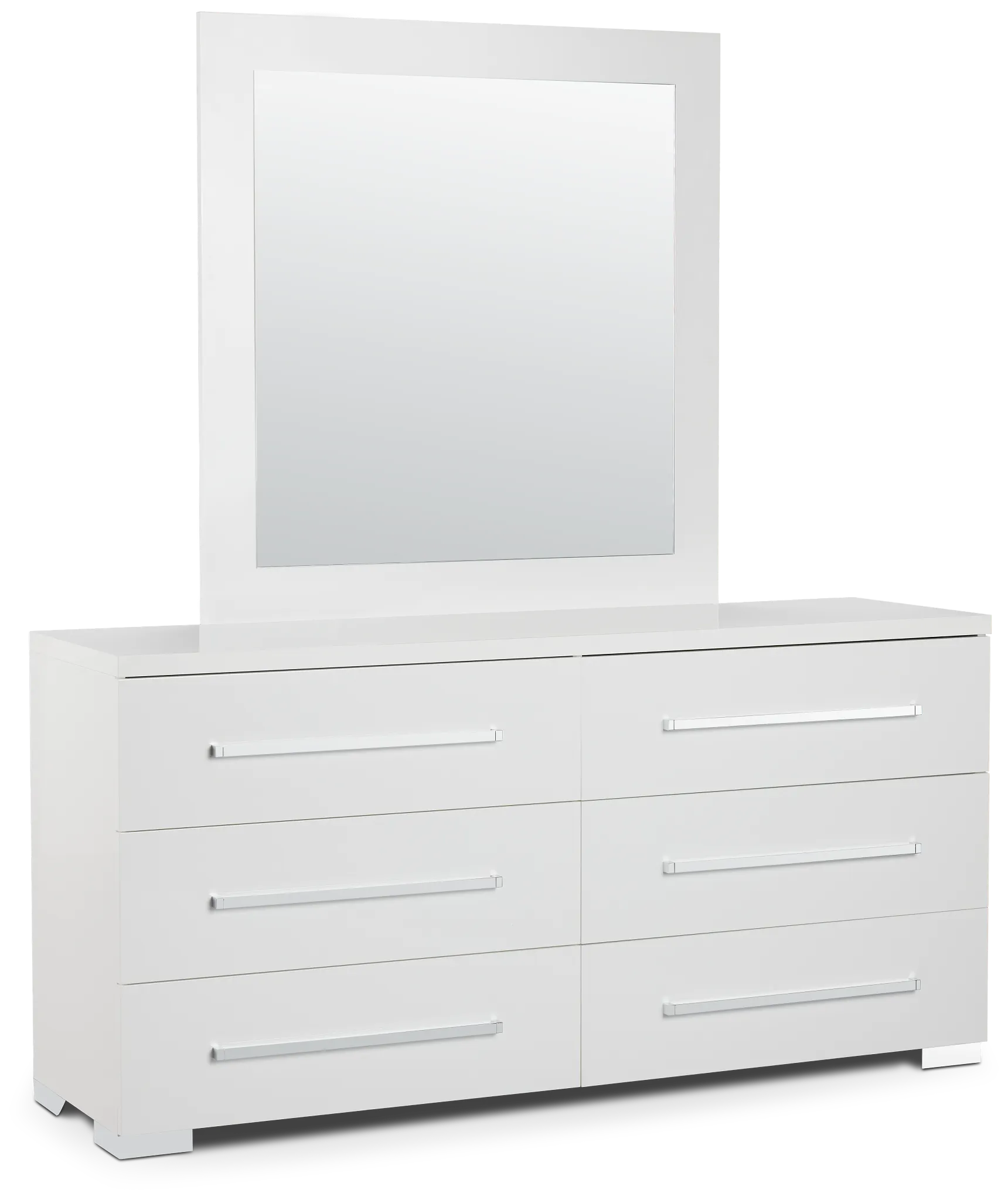 Verona White Dresser & Mirror
